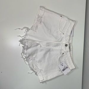Forever 21 White Jean Shorts